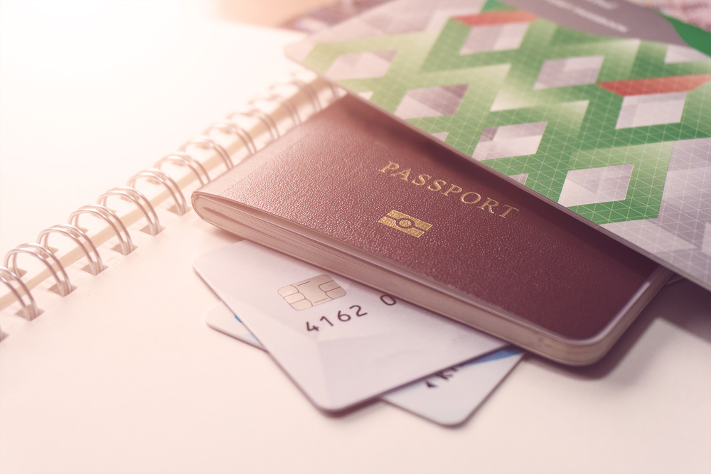Passport and ID cards prepared for the application