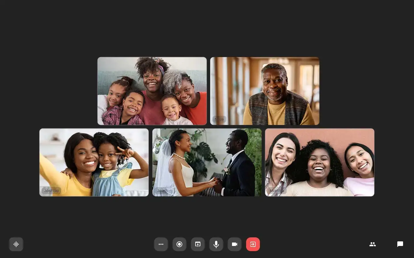 Online wedding ceremony via video call